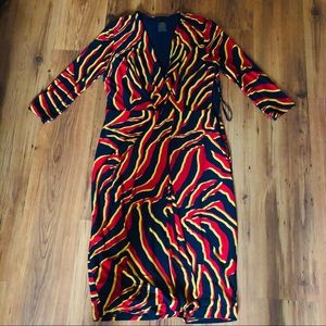 Anne Klein Faux Wrap Dress Size 12